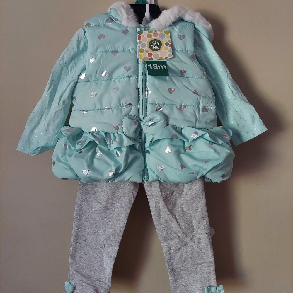 Brand new Little me Girls 3 piece set